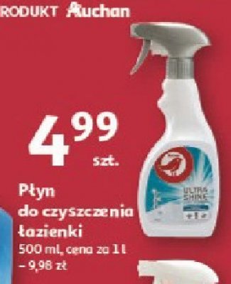 Spray do czyszczenia ultra shine łazienka Auchan promocja
