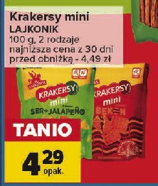 Krakersy ser- jalapenio Lajkonik mini krakersy promocja