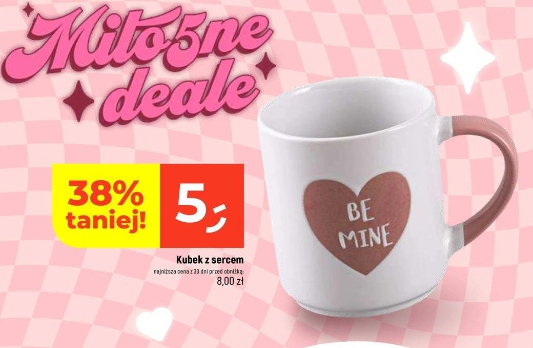 Kubek z sercem promocja w Dealz