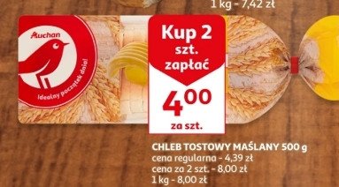 Chleb tostowy maślany Auchan promocja