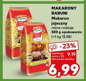 Makaron babuni 4-jajeczny nitka Eko-mak promocja w Kaufland