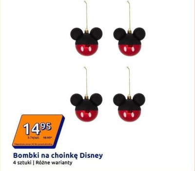 Bombki na choinkę 4 sztuki promocja w Action