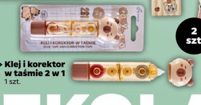 Klej i korektor w taśmie 2w1 promocja w Netto