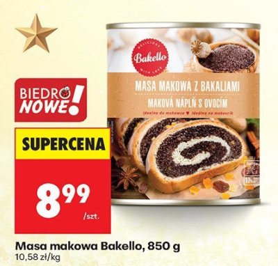Masa makowa z bakaliami  promocja w Biedronka
