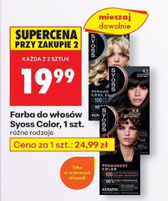 Farba do włosów Syoss Color, 1 szt. promocja w Biedronka