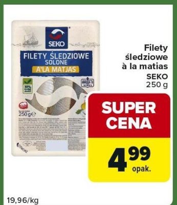 Filety śledziowe à la matias SEKO promocja w Carrefour Express