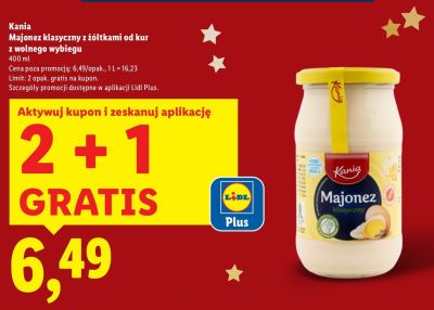 Majonez klasyczny z żółtkami od kur z wolnego wybiegu Kania promocja w Lidl
