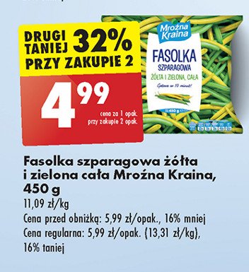 Fasolka szparagowa żółta i zielona Mroźna kraina promocja