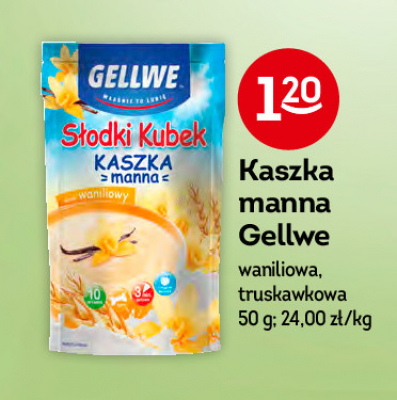 Kaszka manna waniliowa Gellwe słodki kubek promocja