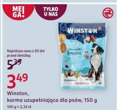 Karma uzupełniająca dla psów Winston, 150 g promocja w Rossmann