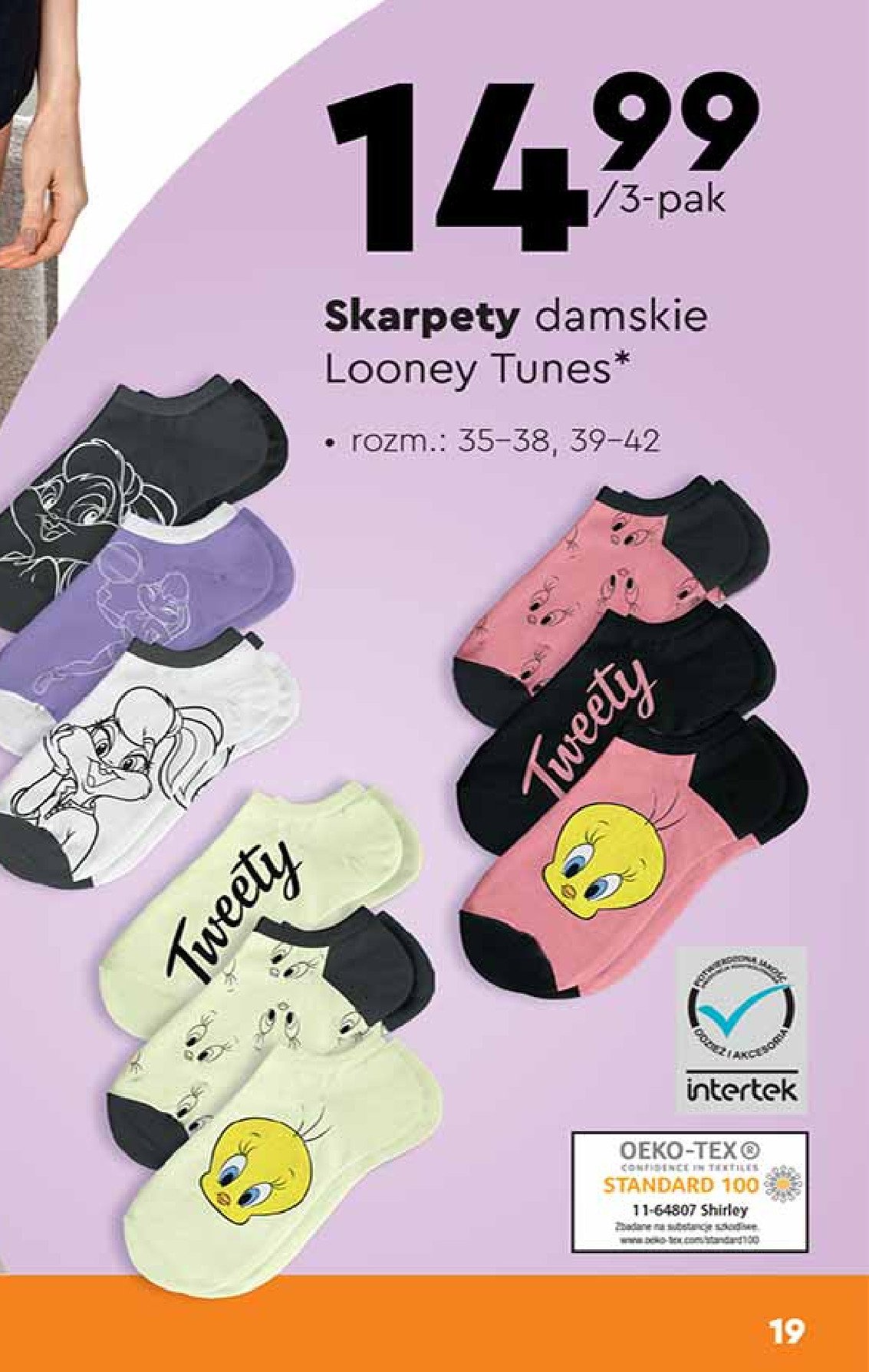 Skarpetki looney tunes 39-42 promocja