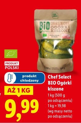 Ogórki Chef Select BIO kiszone 1kg promocja w Lidl