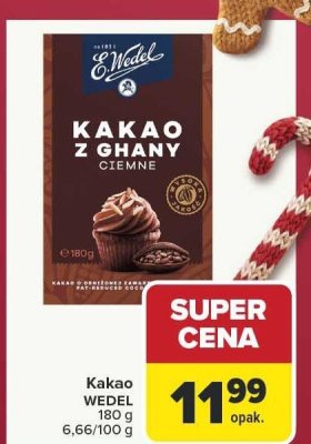 Kakao z ciemnej czekolady E.WEDEL 180 g promocja w Carrefour
