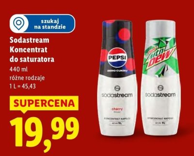 Koncentrat Sodastream do saturatora promocja w Lidl