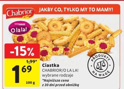Ciastka Chabrior promocja w Intermarche