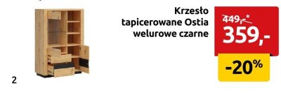 Krzesło tapicerowane Ostia welurowe czarne promocja w Black Red White