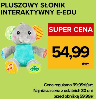 Pluszak SŁONIK INTERAKTYWNY E-EDU promocja w Supeco