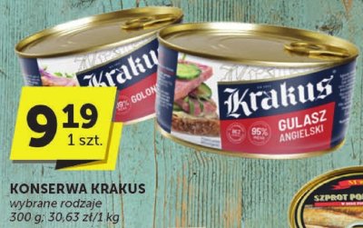 Konserwa Krakus gulasz angielski promocja w Groszek