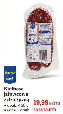 Kiełbasa jałowcowa dziczyzna promocja w Makro