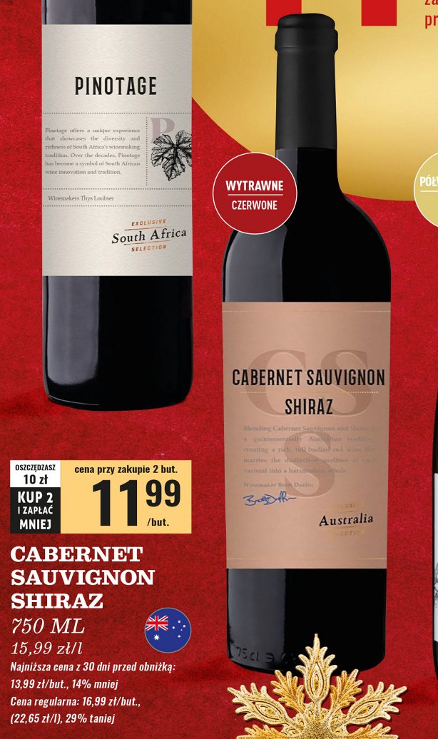 Wino Cabernet sauvignon shiraz promocja w Biedronka