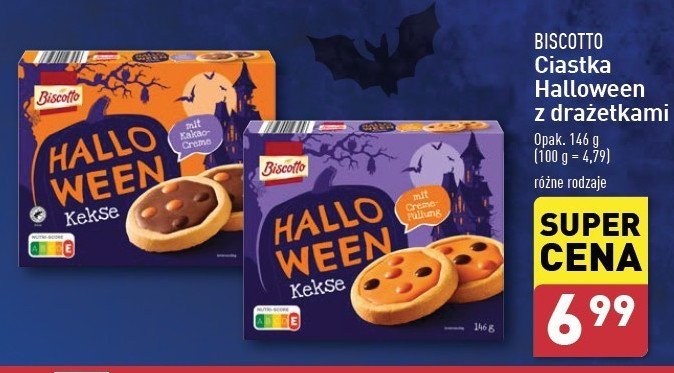 Ciastka halloween z drażetkami Biscotto promocja