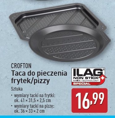 Taca do pizzy 35.9 x 33 x 2 cm Crofton promocja w Aldi