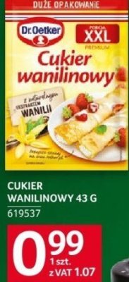 Cukier waniliowy Dr. Oetker XXL 43 g promocja w Selgros