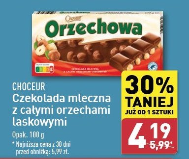 Czekolada z orzechami laskowymi Choceur promocja