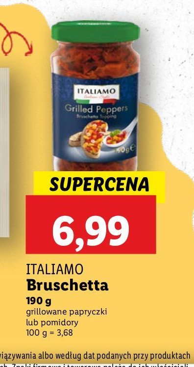 Bruschetta z grillowanej papryki Italiamo promocja