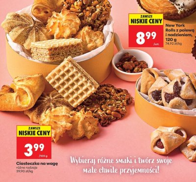 Ciasteczka na wagę różne rodzaje promocja w Biedronka