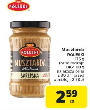 Musztarda delikatesowa sarepska Roleski promocja