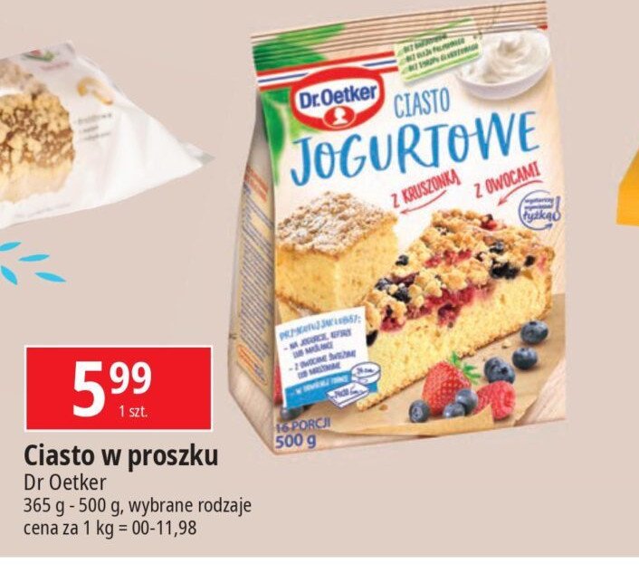 Ciasto jogurtowe z kruszonką Dr. oetker promocja