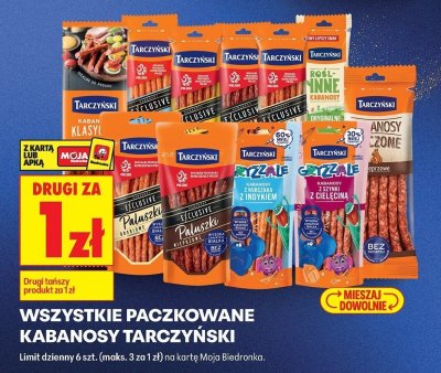 Kabanosy Tarczyński roślinne promocja w Biedronka