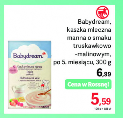 Kaszka mleczna truskawkowo-malinowa Babydream promocja