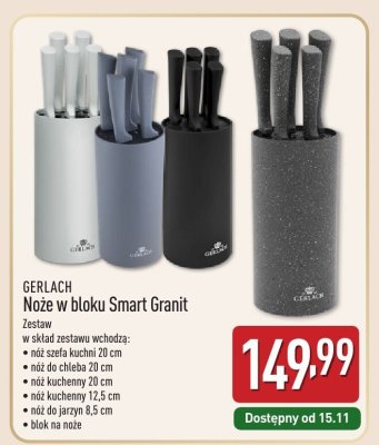 Noże w bloku Smart Granit GERLACH - Zestaw promocja w Aldi