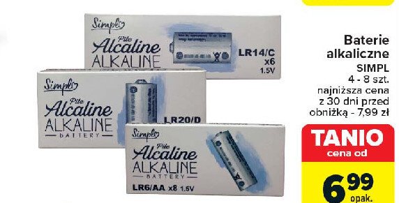 Baterie alkaliczne lr14 Simpl promocja