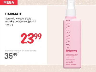 Spray do włosów z solą morską, dodający objętości promocja w Rossmann
