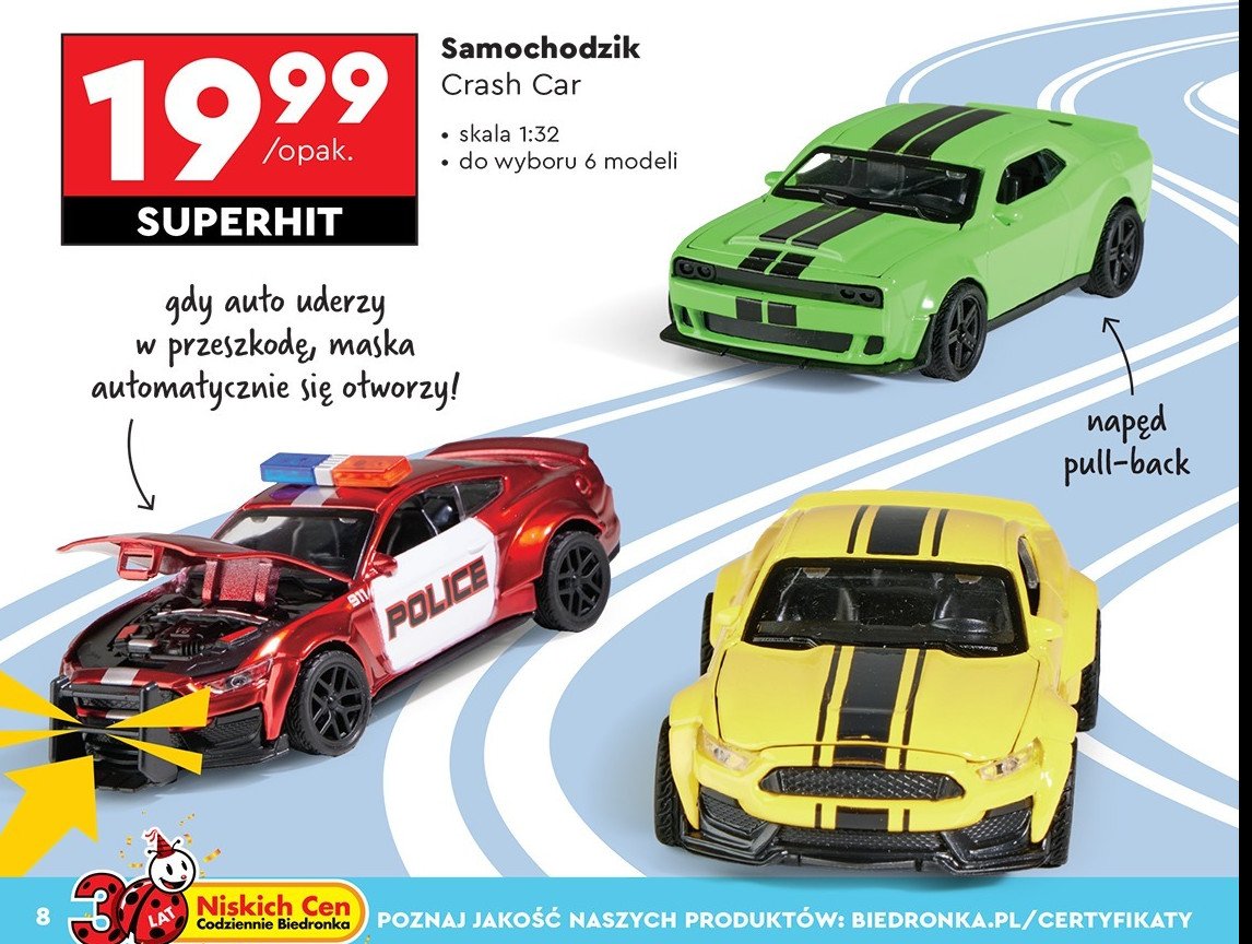 Samochód crash 1:32 promocja w Biedronka