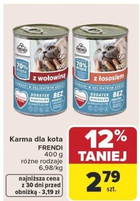 Karma dla kota FRENDI z wołowiną 400g promocja w Carrefour Market