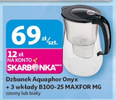 Dzbanek Aquaphor Onyx + 3 wkłady B100-25 MAXFOR MG promocja w Auchan