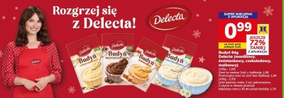 Budyń 64g Delecta (waniliowy, śmietankowy, czekoladowy, malinowy) promocja w Hitpol