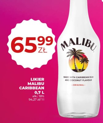 Likier Malibu Caribbean 0,7 L promocja w Duży Ben