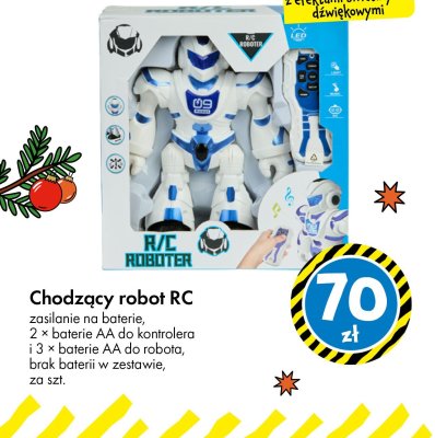 Chodzący robot RC z efektami świetlnymi i dźwiękowymi promocja w Tedi