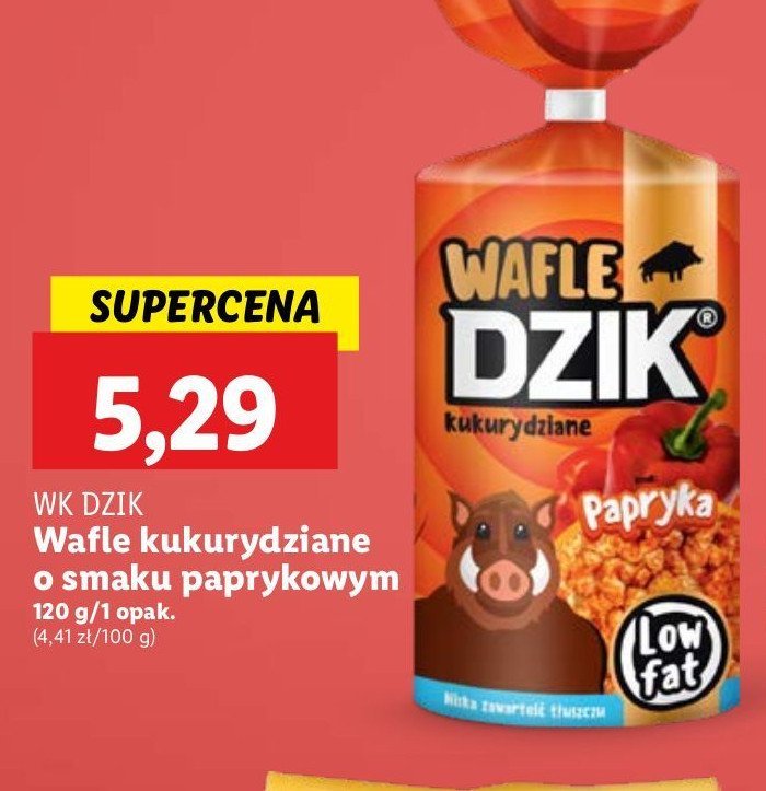 Wafle kukurydziane paprykowe Dzik promocja