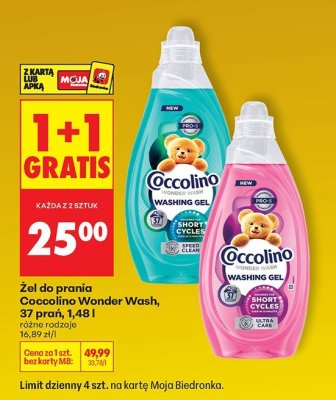 Żel do prania Coccolino Wonder Wash różne rodzaje promocja w Biedronka