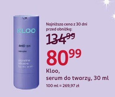 Kloo, serum do twarzy, 30 ml promocja w Rossmann