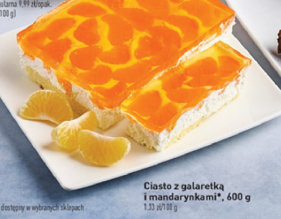 Ciasto z galaretk膮 i mandarynkami promocja