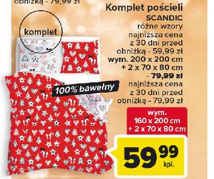 Komplet pościeli scandic 160 x 200 cm + 2 x 70 x 80 cm Faro promocja