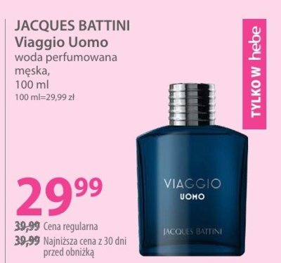 Woda perfumowana męska JACQUES BATTINI Viaggio Uomo promocja w Hebe