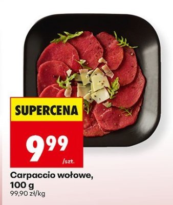 Carpaccio wołowe, 100 g promocja w Biedronka